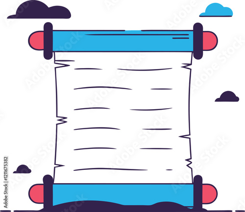blank note paper with a clip board. vector illustration