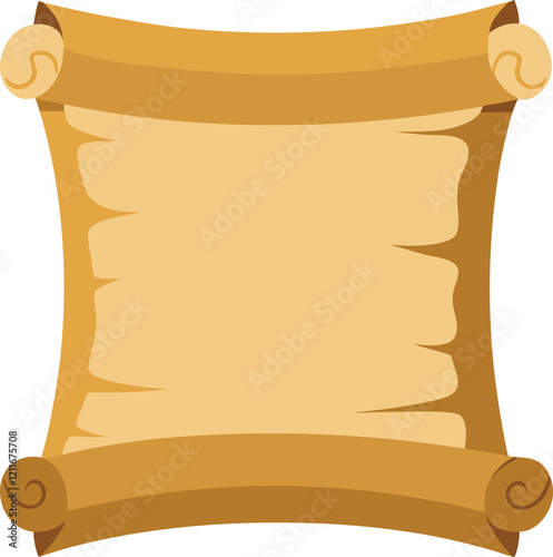cartoon blank banner with place for text