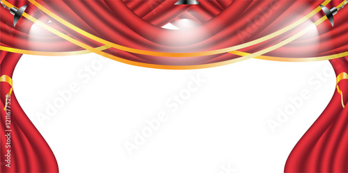 Red Stage Curtain vector