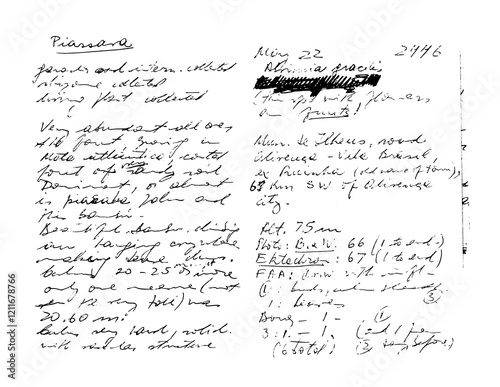 random hand writing