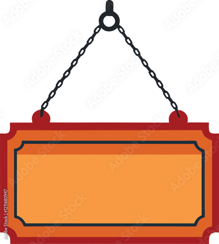 vector illustration of a cartoon red and black retro sign