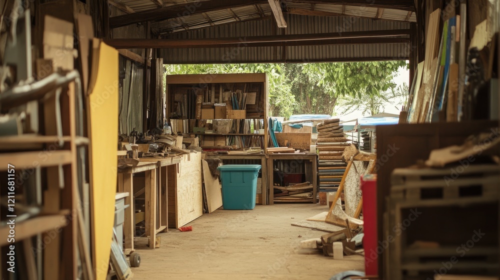 An engaging image of an artisan workshop repurposing materials to support the circular economy, with room for text on sustainable practices. An engaging image of an artisan workshop repurposing materials to support the circular economy, with room for text on sustainable practices.