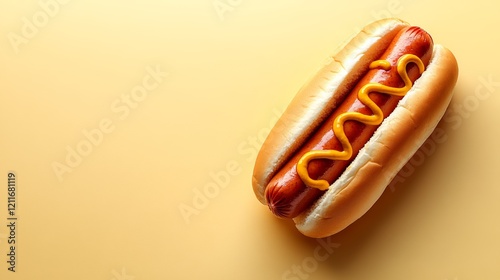 Serving a Hot Dog with Mustard