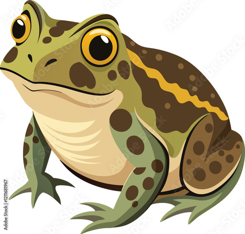 illustration of cartoon frog