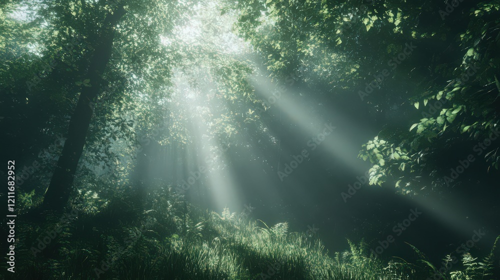 A lush forest canopy with sunlight streaming through, perfect for exploration. A lush forest canopy with sunlight streaming through, perfect for exploration.
