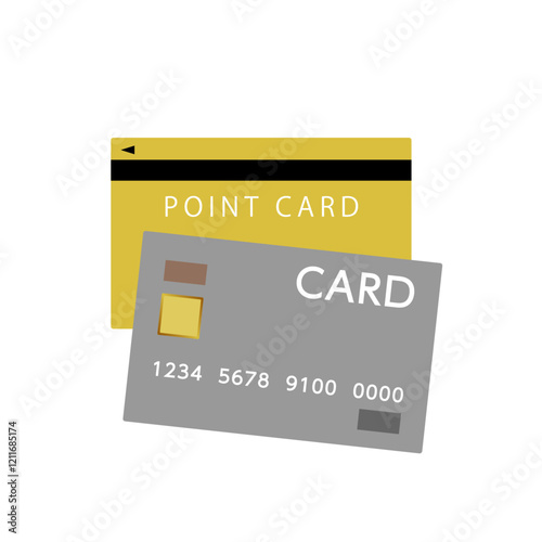 Wallpaper Mural クレジットカードとポイントカードのイラスト Torontodigital.ca