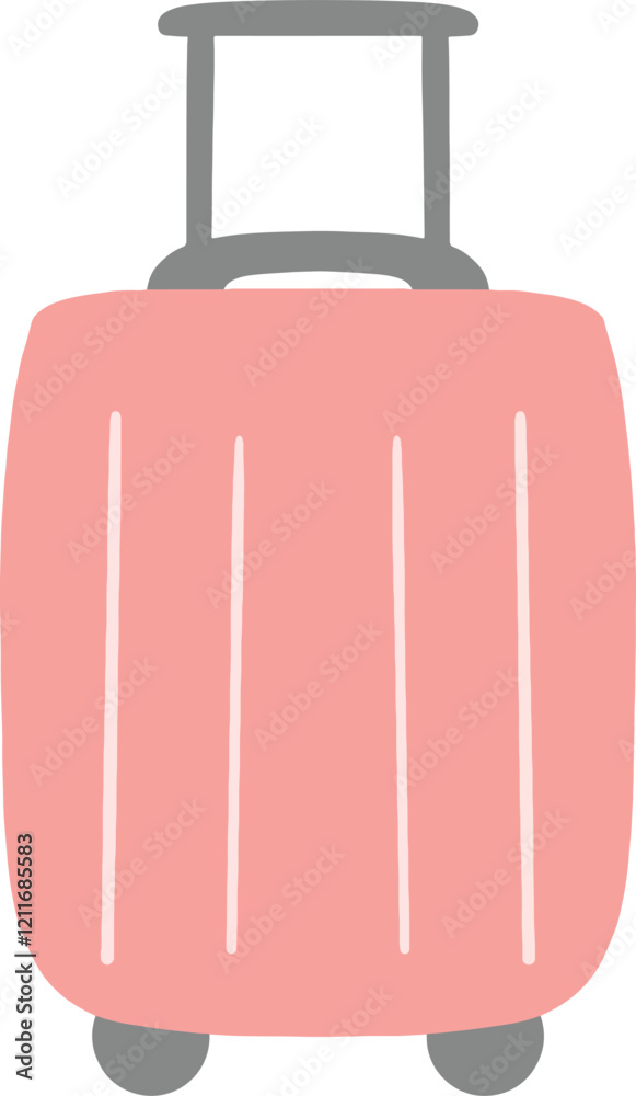 Obraz premium a pink suitcase on a transparent background
