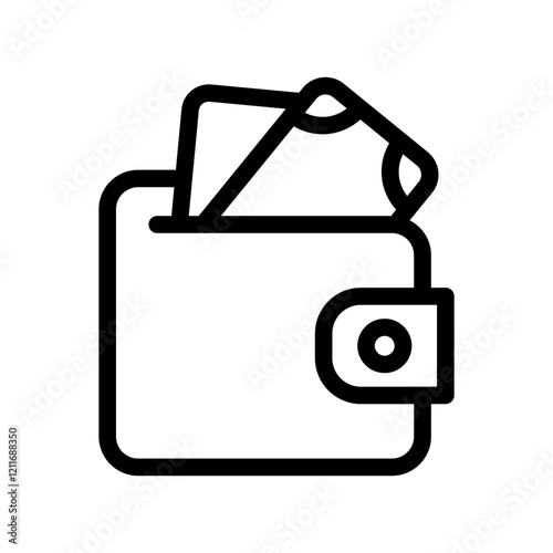Obraz na płótnie wallet outline style w salonie
