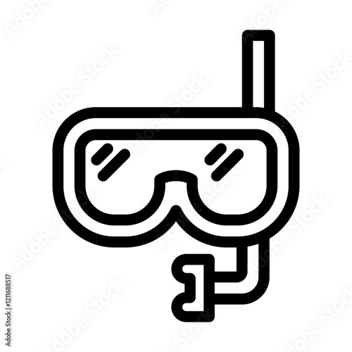 snorkeling outline style