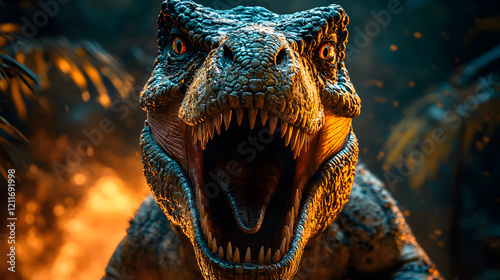 Fototapeta Naklejka Na Ścianę i Meble -  Tyrex head wallpaper