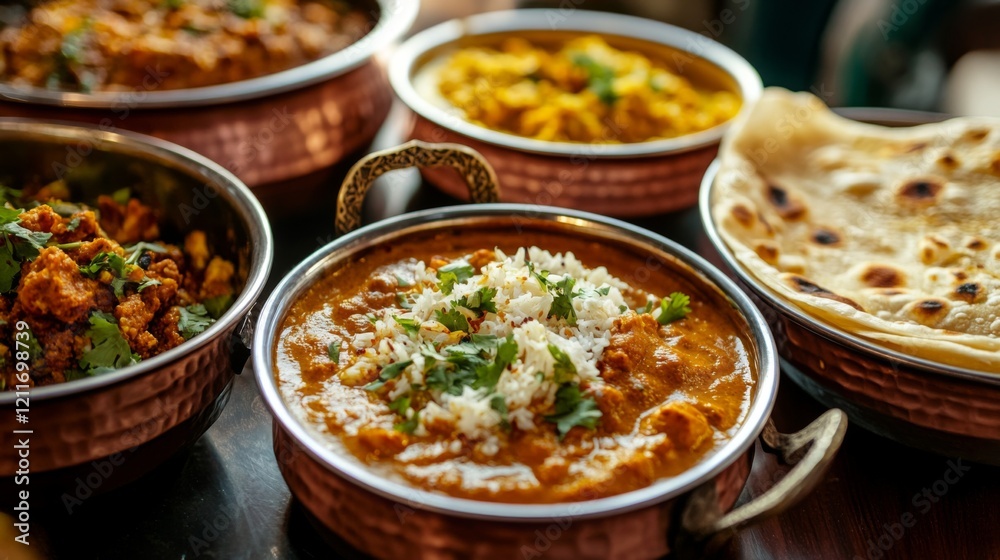 A cozy dining scene featuring friends enjoying a variety of Indian dishes, with colorful plates and laughter, emphasizing the communal aspect of Indian meals. A cozy dining scene featuring friends enjoying a variety of Indian dishes, with colorful plates and laughter, emphasizing the communal aspect of Indian meals.