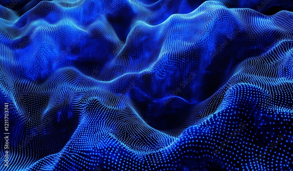 Abstract blue wave particle background. Abstract blue wave particle background.