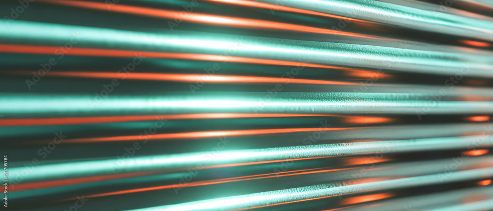 Forged aluminum texture with neon contours creating a striking visual effect Forged aluminum texture with neon contours creating a striking visual effect