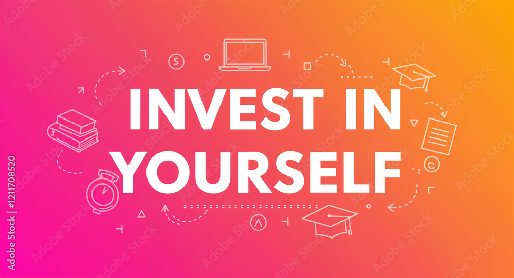 invest in yourself typography . Generative AI invest in yourself typography . Generative AI