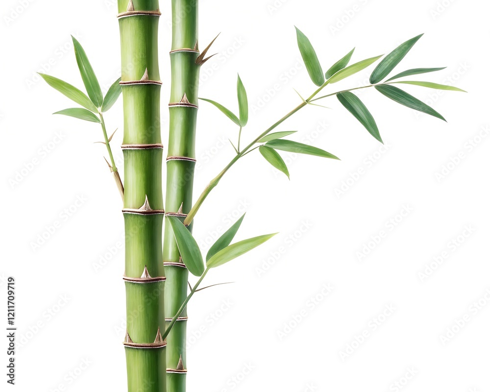 Obraz premium bamboo isolated on white background