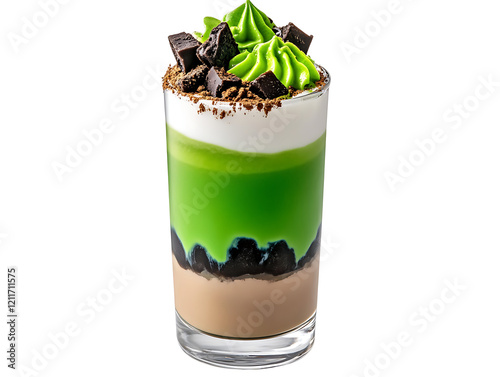 Delicious layered dessert recipe kitchen food photography indoor close-up culinary art photo