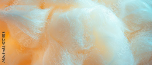 Soft texture and insulating properties of glass wool in a detailed view