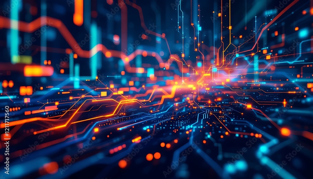 Technology codelock colourful background Technology codelock colourful background