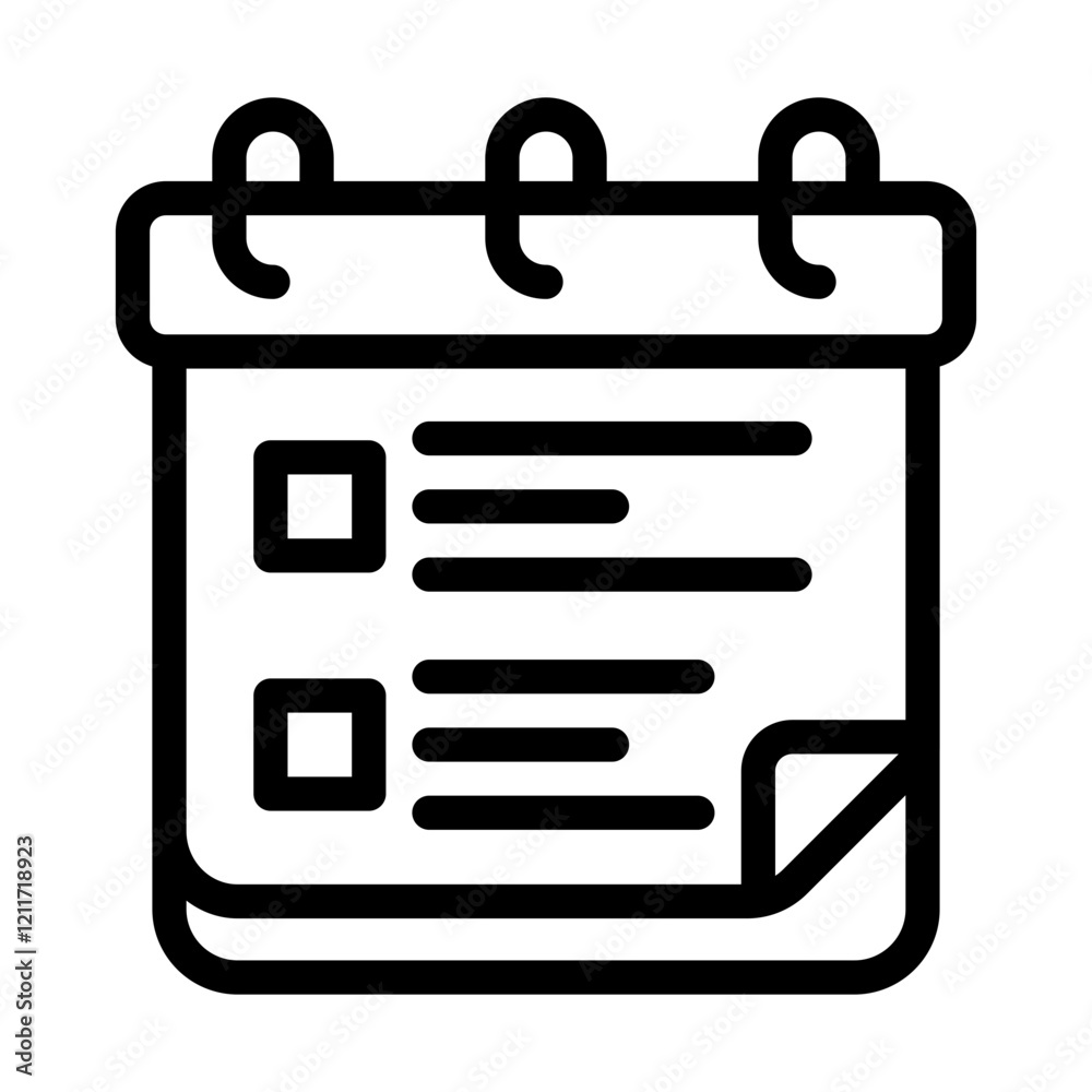 clipboard calendar outline icon clipboard calendar outline icon
