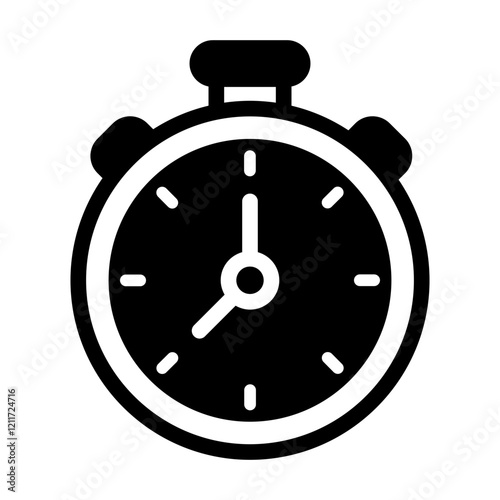 stopwatch clock Solid icon