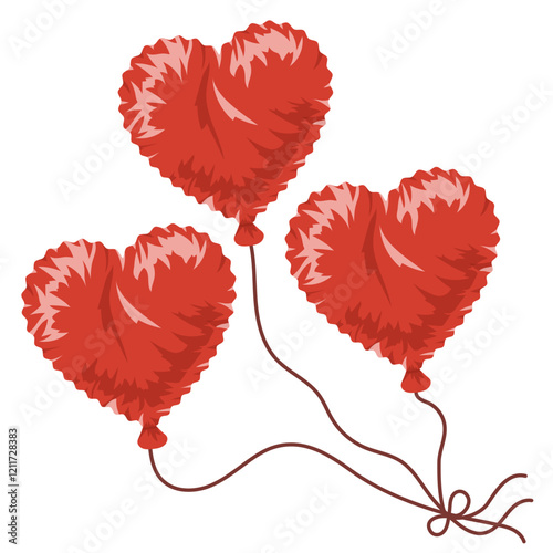 Valentine's Day Heart Balloon Illustration