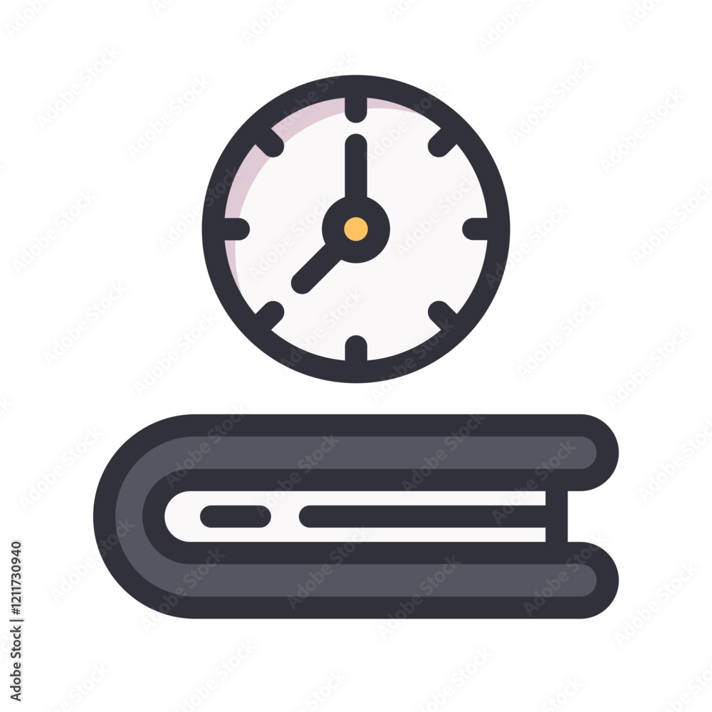 book clock Filled icon
