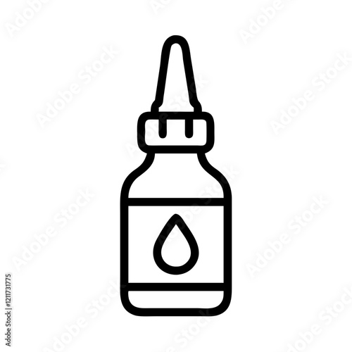 Nasal drops icon on transparent background, concept of medicine