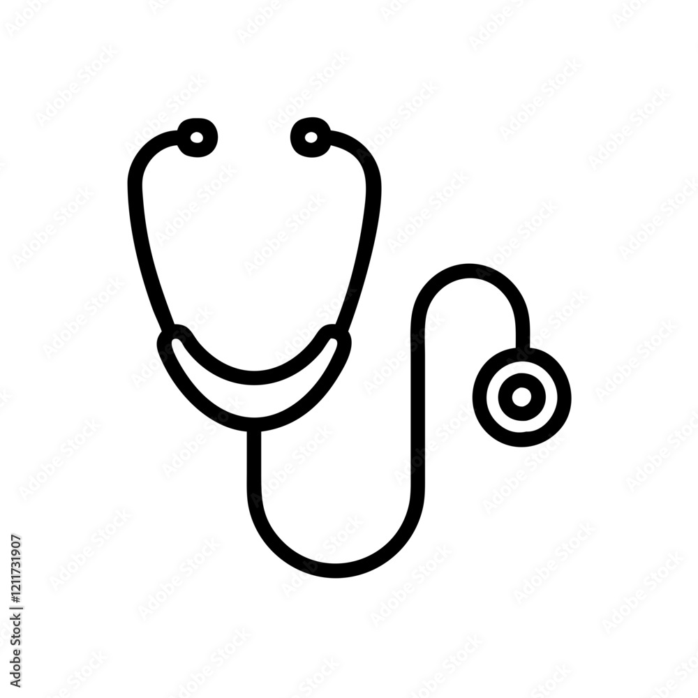 Stethoscope icon on transparent background, concept of medicine Stethoscope icon on transparent background, concept of medicine