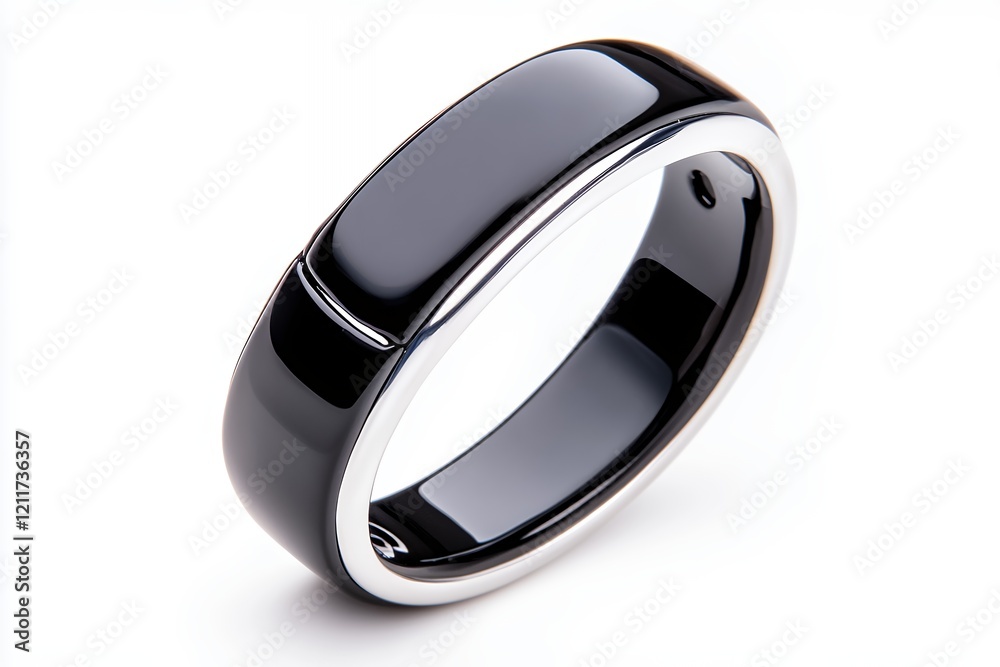 Modern black ring with polished metallic edges showcasing minimalist elegance and stylish design for versatile fashion Modern black ring with polished metallic edges showcasing minimalist elegance and stylish design for versatile fashion