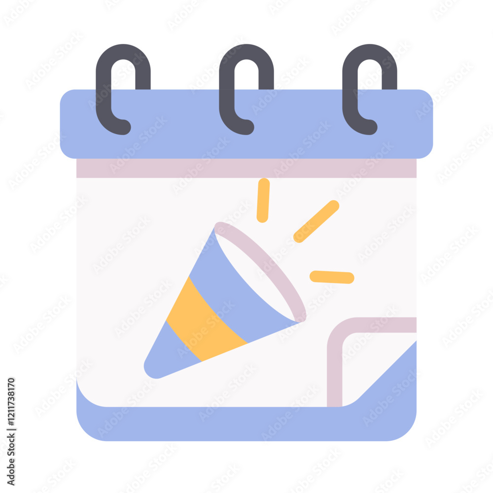 Fototapeta premium party calendar Flat icon