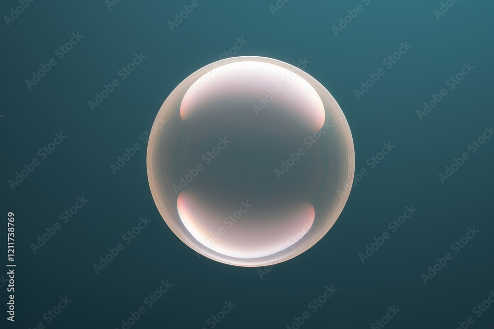 there is a bubble floating in the air on a blue background there is a bubble floating in the air on a blue background