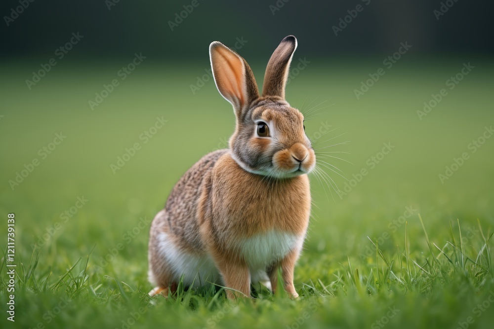 Fototapeta premium there is a rabbit that is standing in the grass
