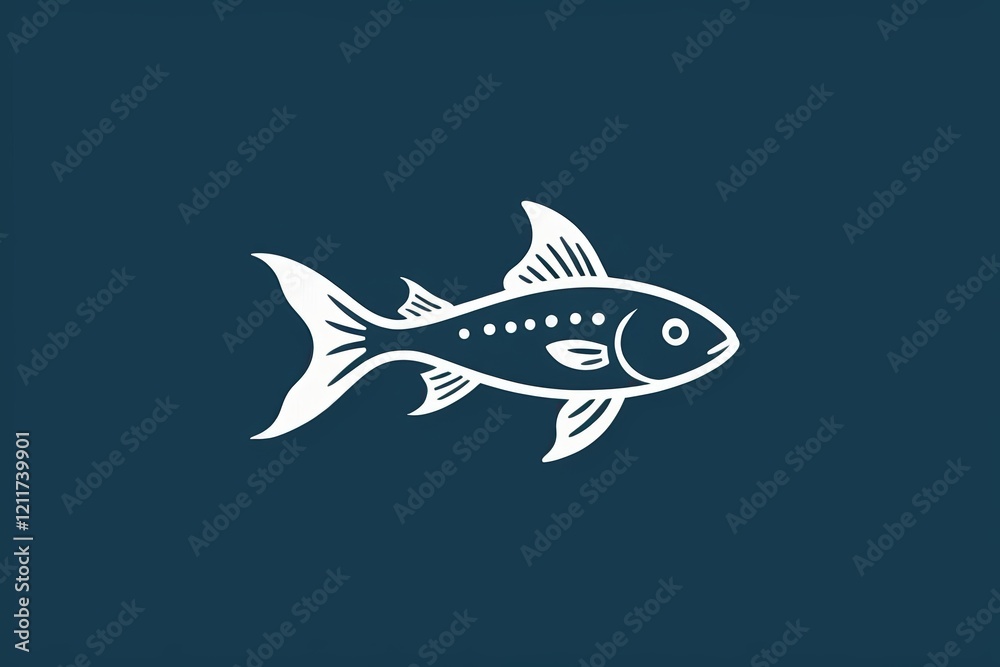 Fototapeta premium a close up of a fish on a blue background