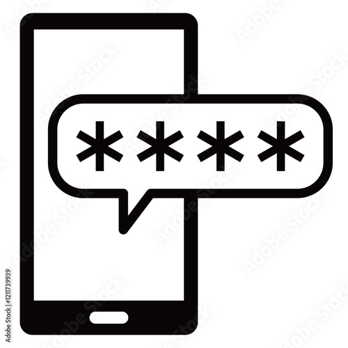 スマートフォンに暗証番号を入れるイラスト
