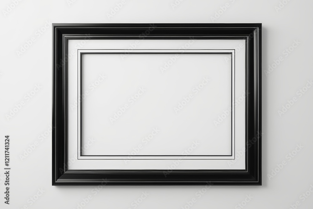 a close up of a black frame on a white wall a close up of a black frame on a white wall