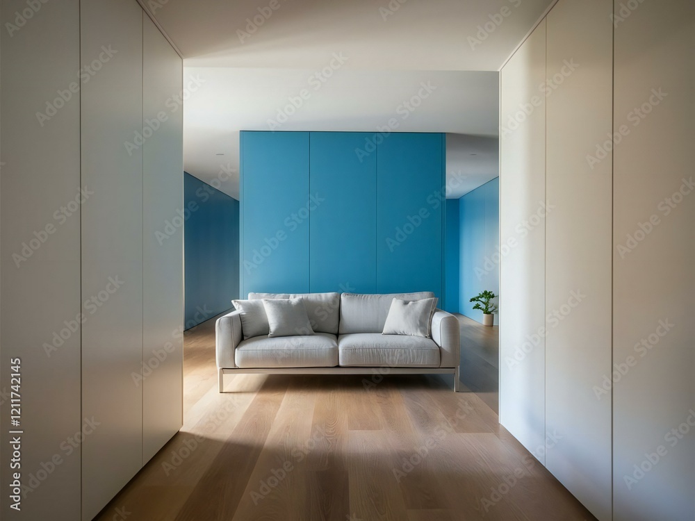 Fototapeta premium modern living room with floor