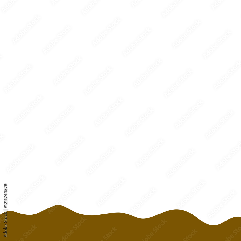 Fototapeta premium Abstract Brown Wave Border