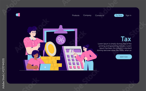 Banking Sector. Flat Vector Illustration