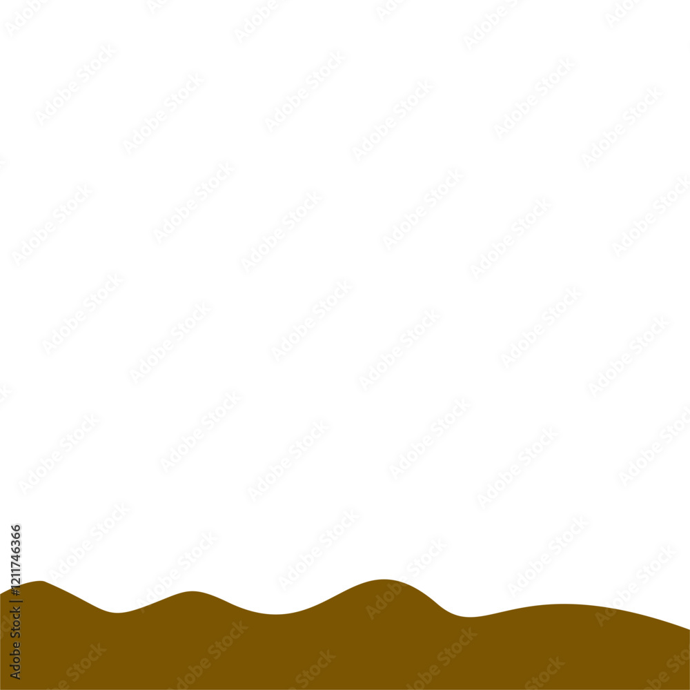 Obraz premium Abstract Brown Wave Border