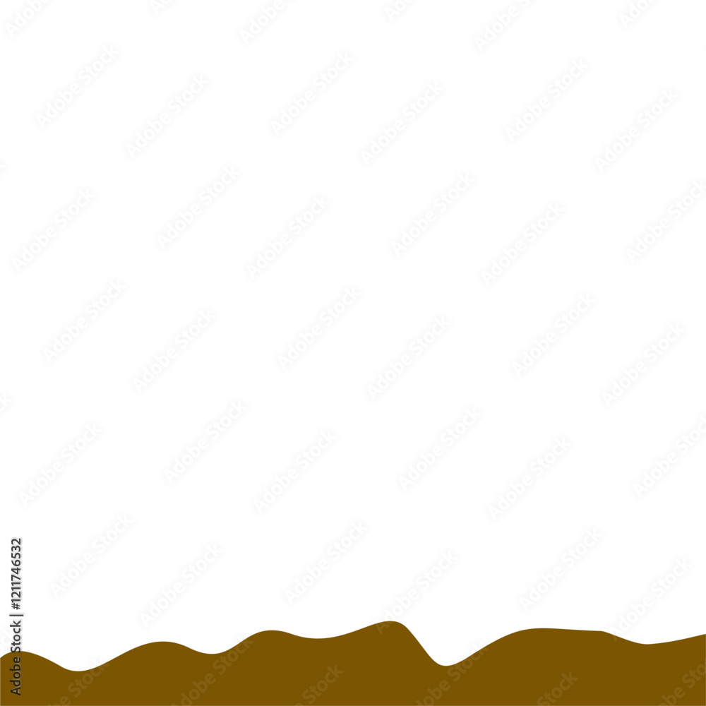 Obraz premium Abstract Brown Wave Border