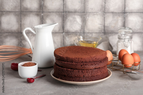 Delicious chocolate sponge ...