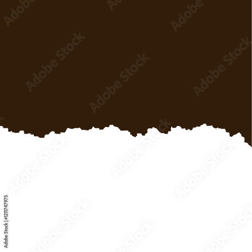 horizontal brown paper torn background