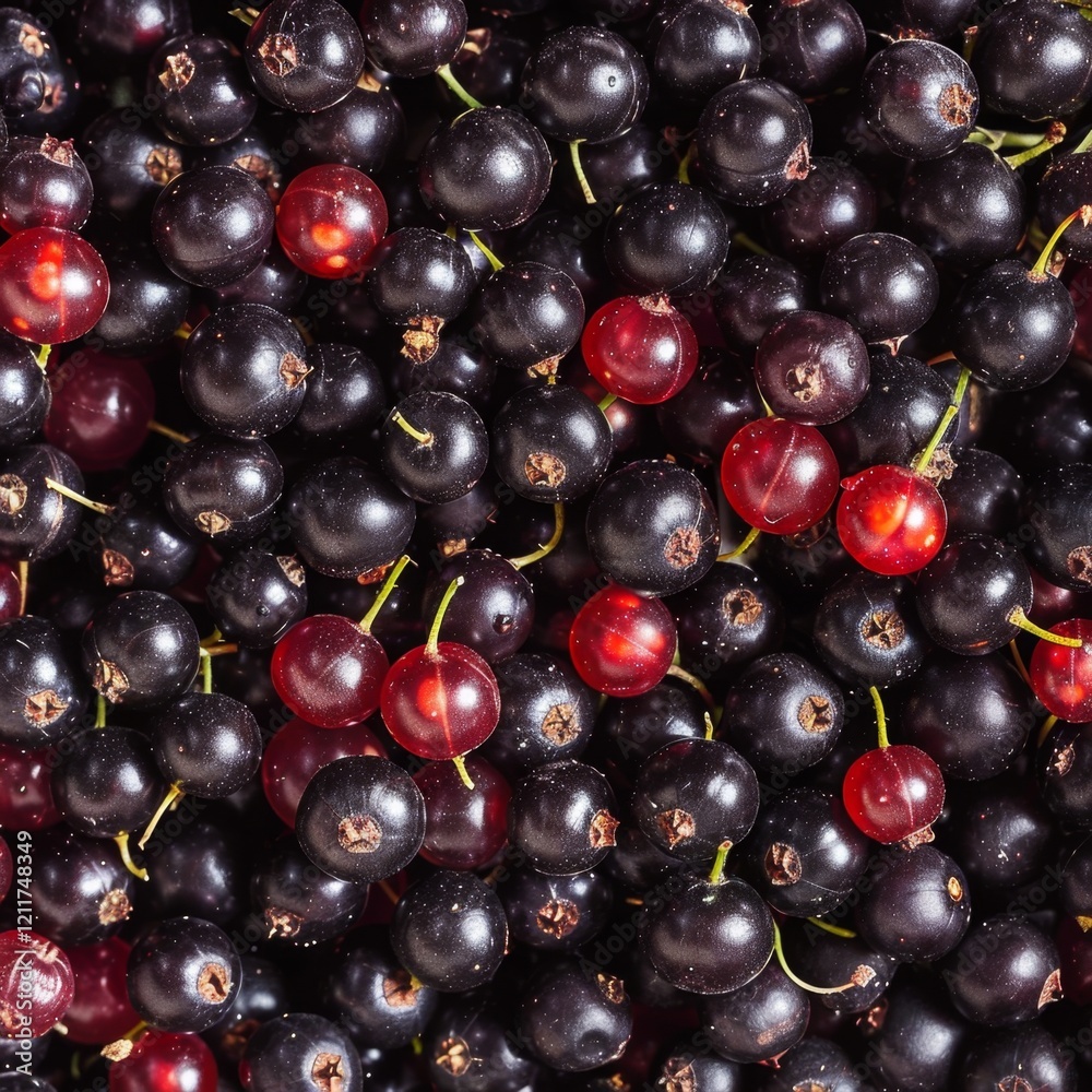 Blackcurrant texture background, Ribes nigrum fruits pattern, black currant mockup, cassis banner, black berries Blackcurrant texture background, Ribes nigrum fruits pattern, black currant mockup, cassis banner, black berries