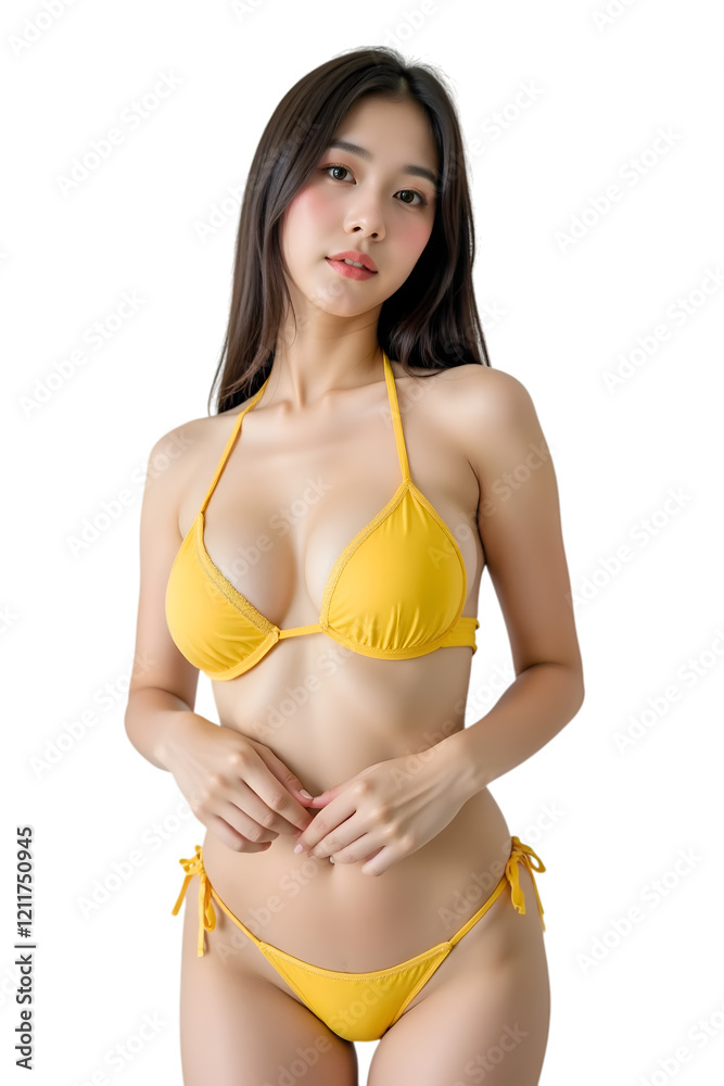 Obraz premium Asian sexy woman on transparent background