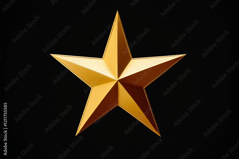 Fototapeta premium there is a gold star on a black background