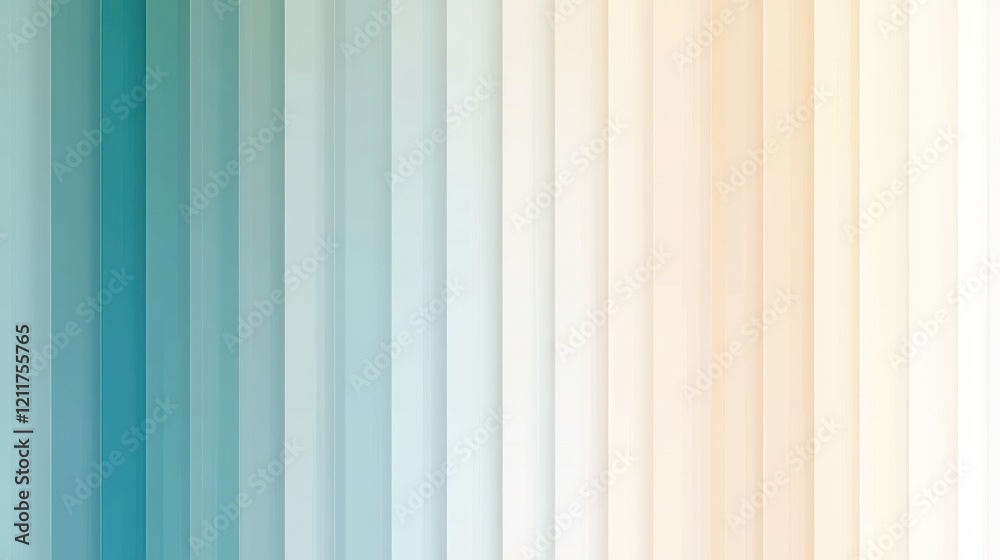 Obraz premium Teal-beige vertical stripes background texture, website design