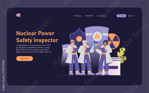 Nuclear Power. Flat Vector Illustration