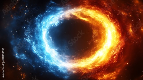 Fiery and Icy Cosmic Currents Swirling in a Vortex