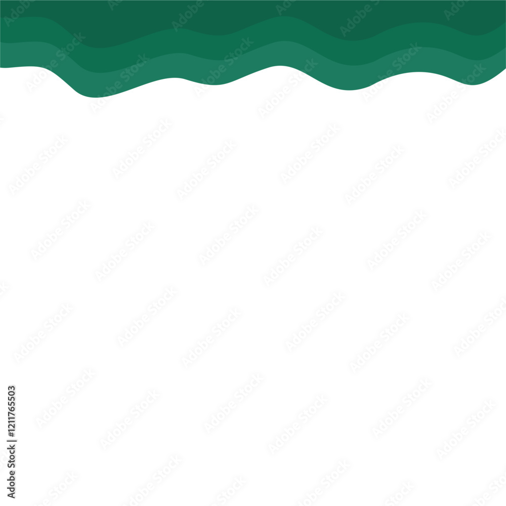 Fototapeta premium Abstract Dark Green Page Border