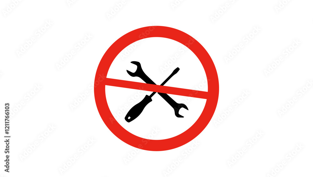 no assembly required sign, black and red isolated silhouette no assembly required sign, black and red isolated silhouette